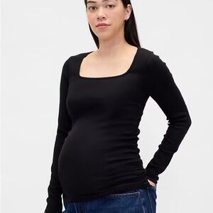 GAP Black Long Sleeve Maternity Tee